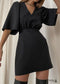 Vestido corto negro boho chic